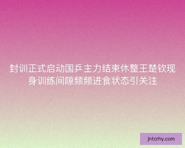 封训正式启动国乒主力结束休整王楚钦现身训练间隙频频进食状态引关注