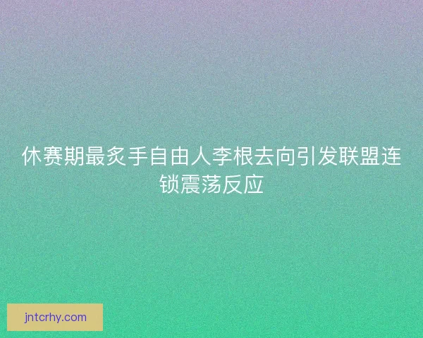 休赛期最炙手自由人李根去向引发联盟连锁震荡反应